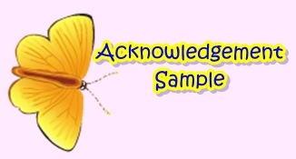 acknowledgment sample